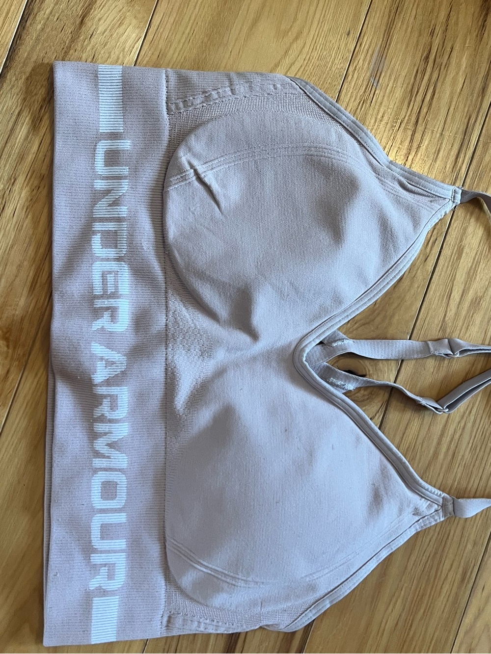 Under Armour Mauve Strappy Sports Bra with Branded Band